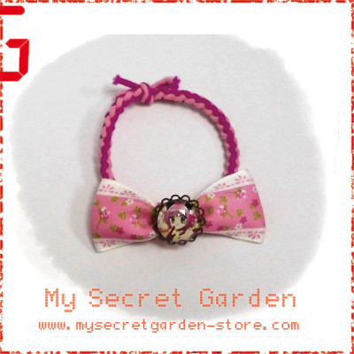 Tokyo Mew Mew ( Mew Mew Power ) 東京ミュウミュウ Ichigo Momomiya Anime Cabochon Hair Bows Hair Ties Bobbles Bracelet / Hair Clip